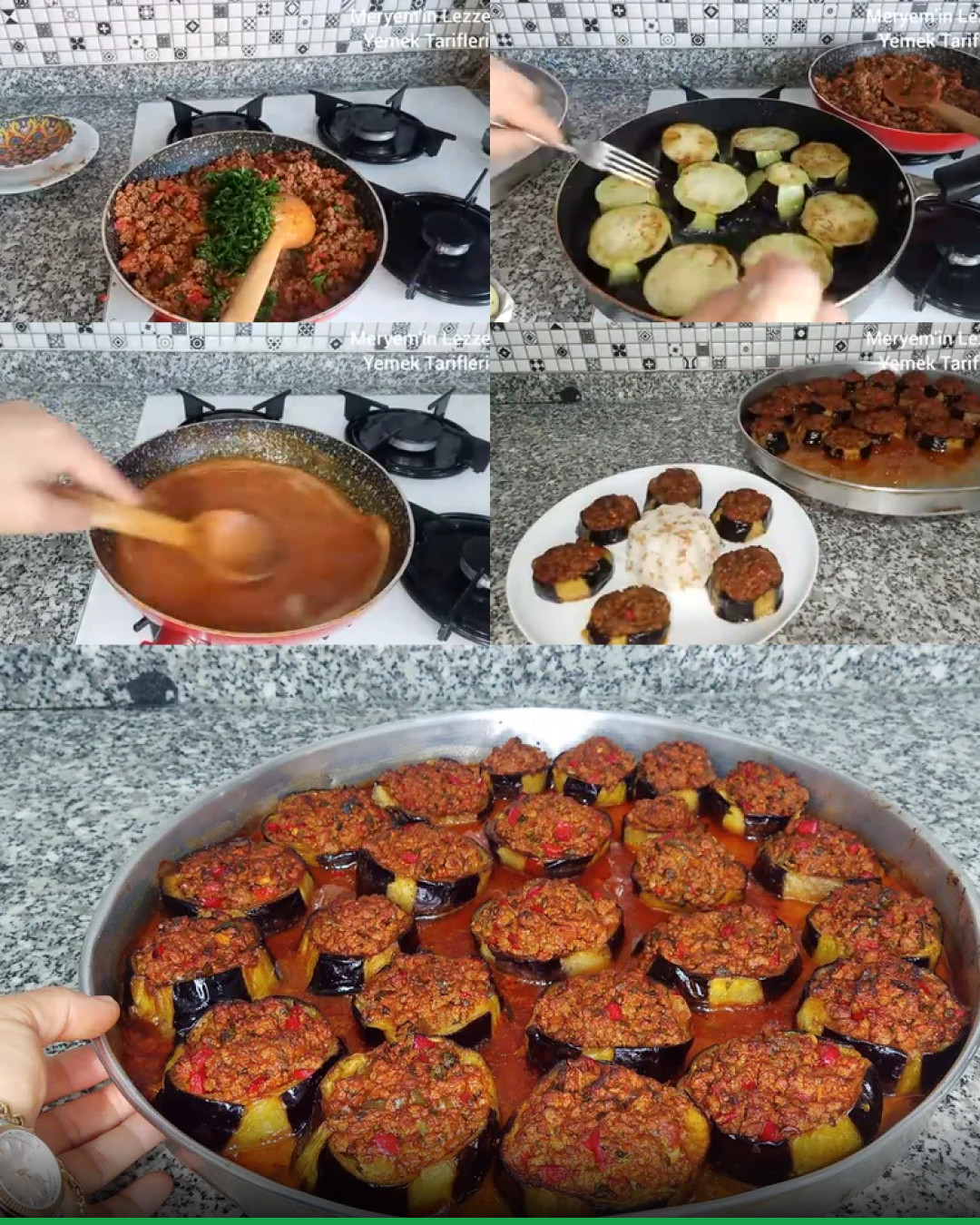 Kebap de vinete cu carne tocată la cuptor