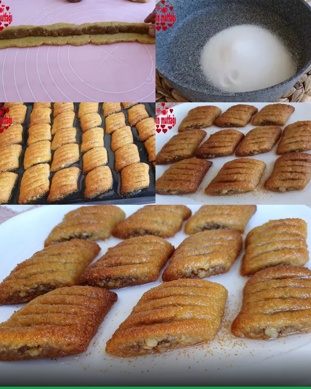 Desert cu griș și nuci, cu sirop delicios