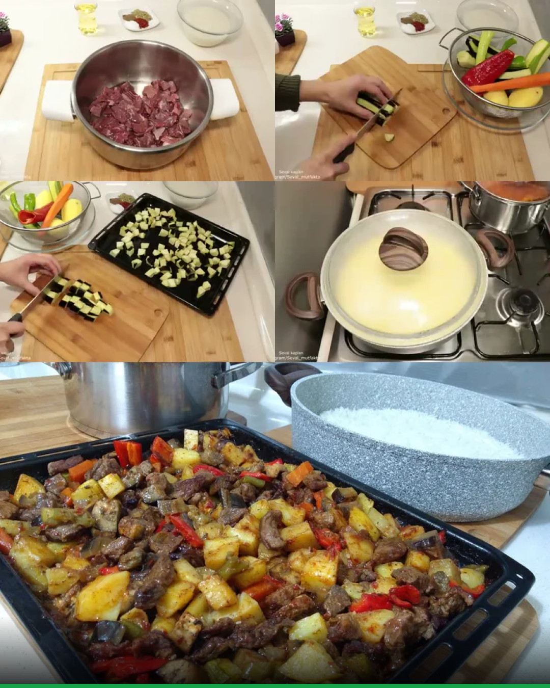 Kebab de legume cu carne la cuptor pentru cină ușoară